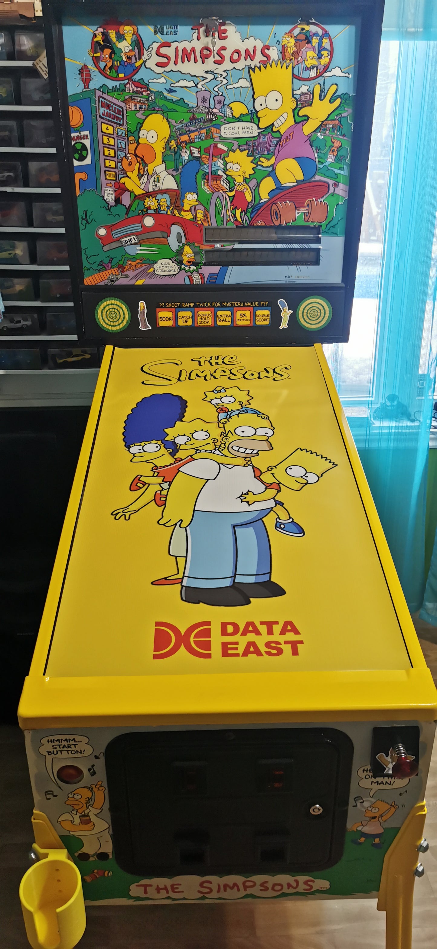 Pinball cover protection glass Simpsons data East