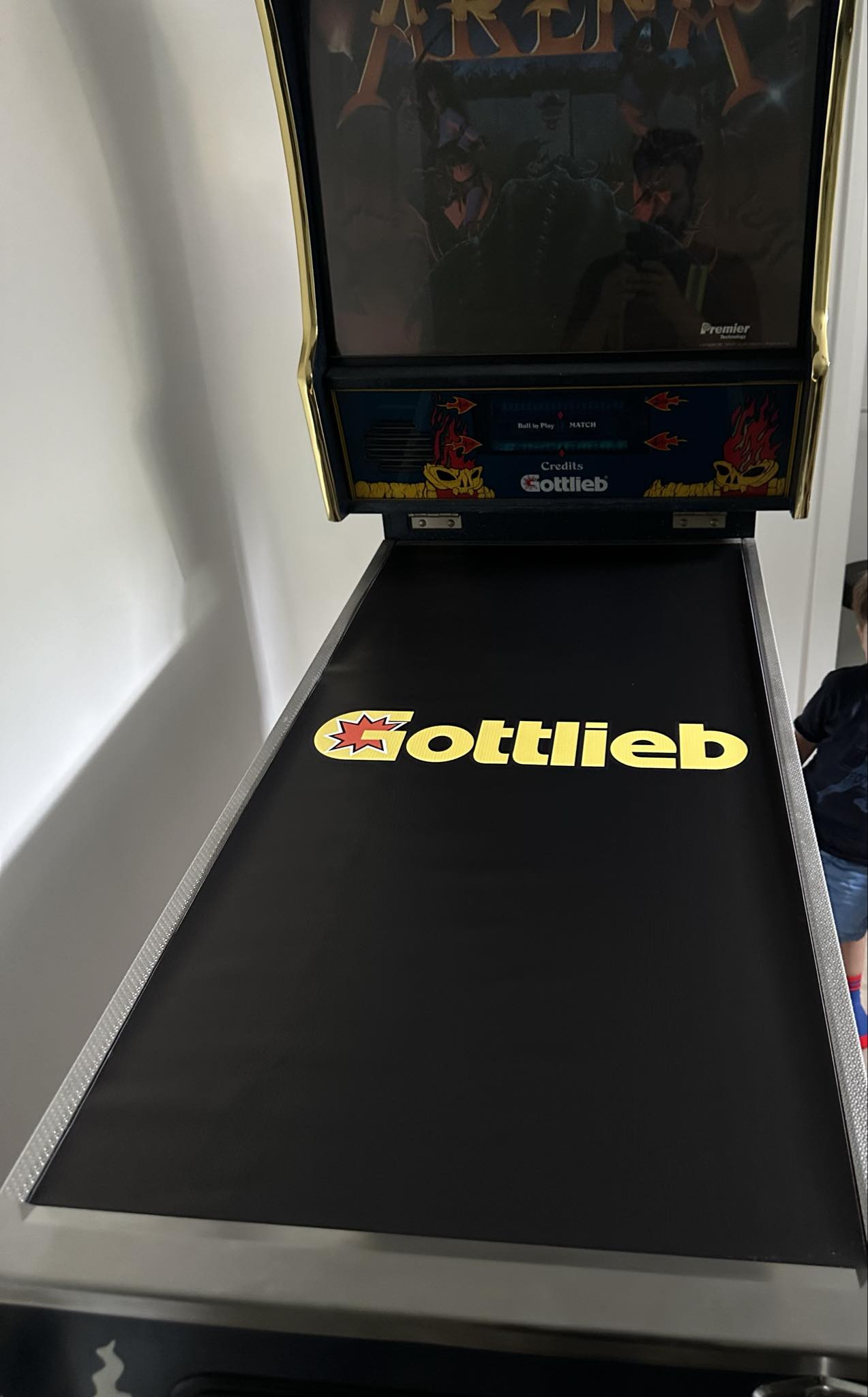 Pinball cover protection glass Gottlieb logo