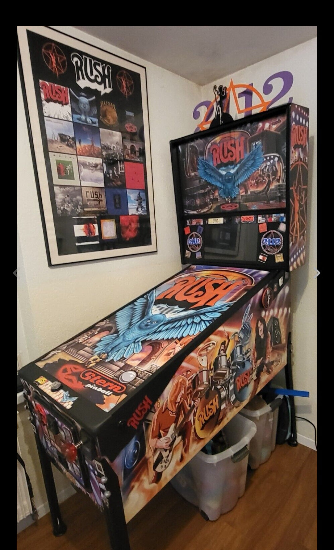 Pinball cover protection glass Rush Stern
