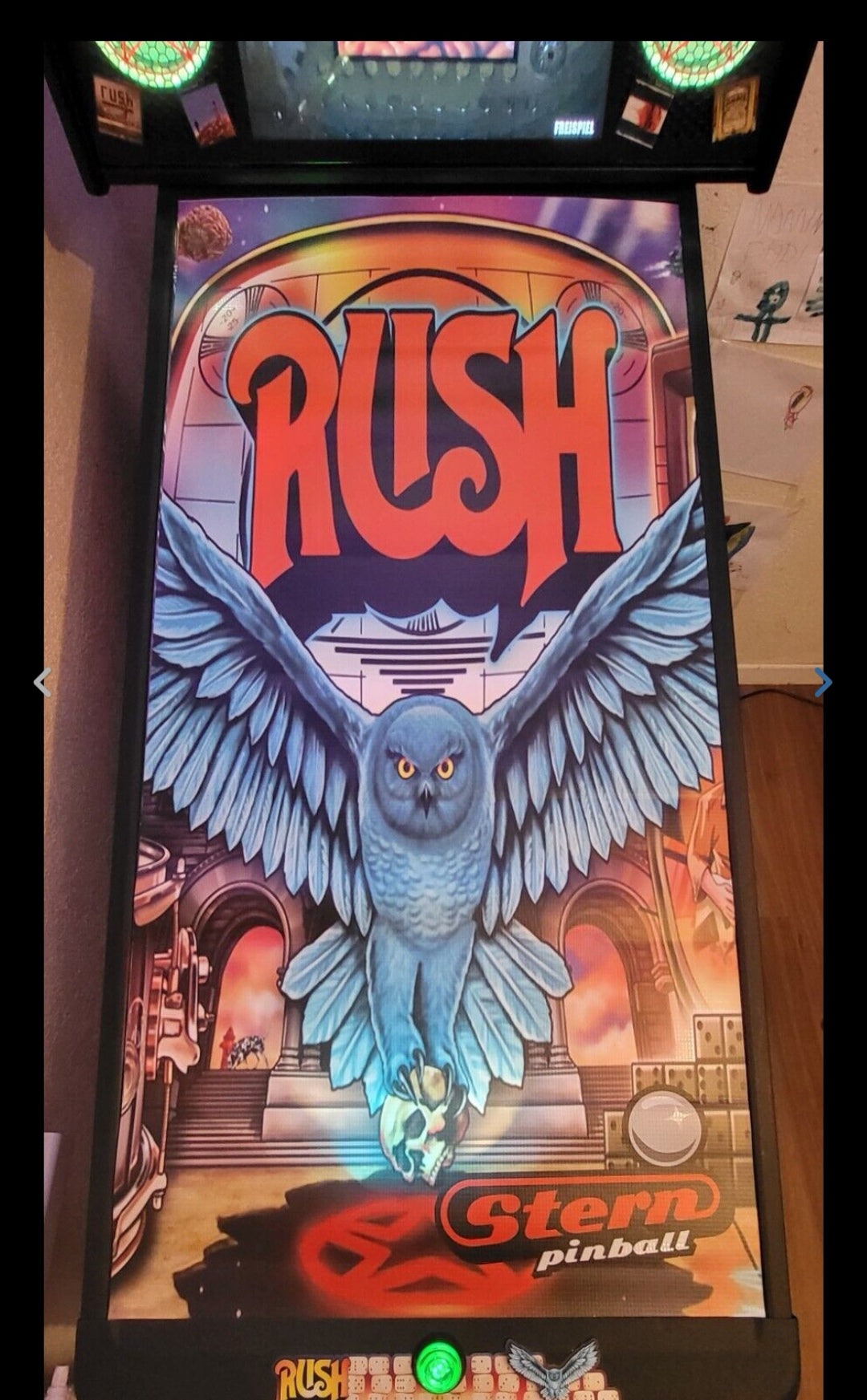 Pinball cover protection glass Rush Stern