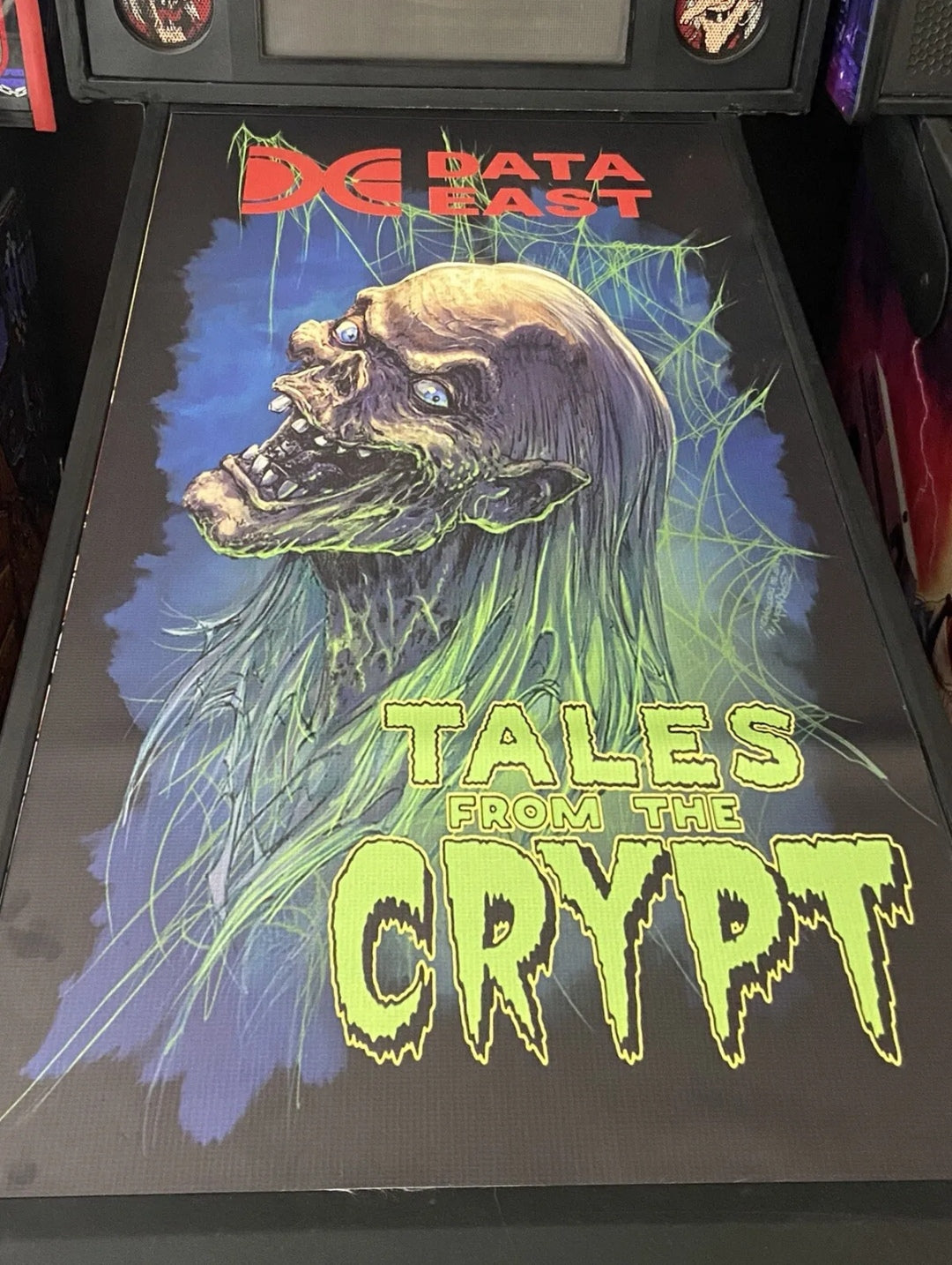 Pinball cover protection glass Tales from the crypt data East