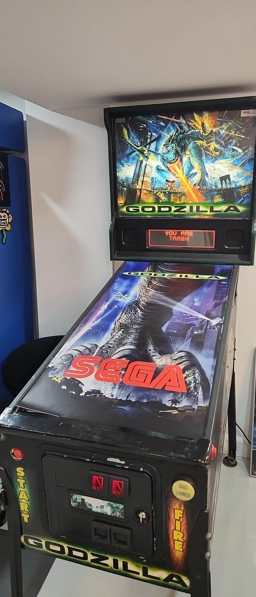 Pinball cover protection glass godzilla Sega