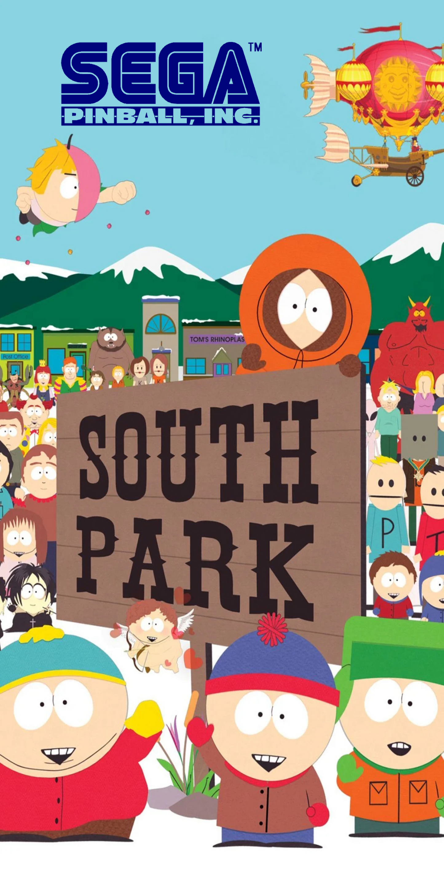 Pinball cover protection glass South Park