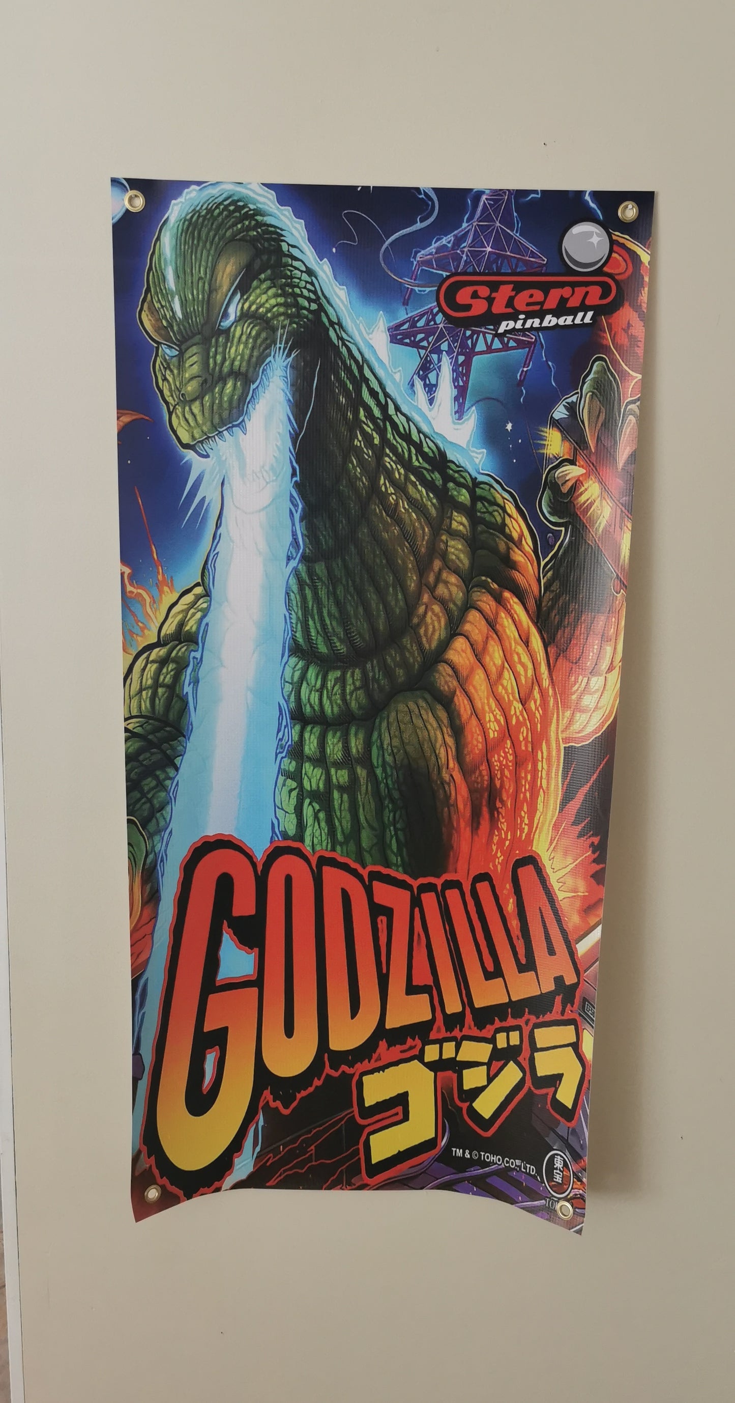 Pinball banner godzilla Stern 20x42