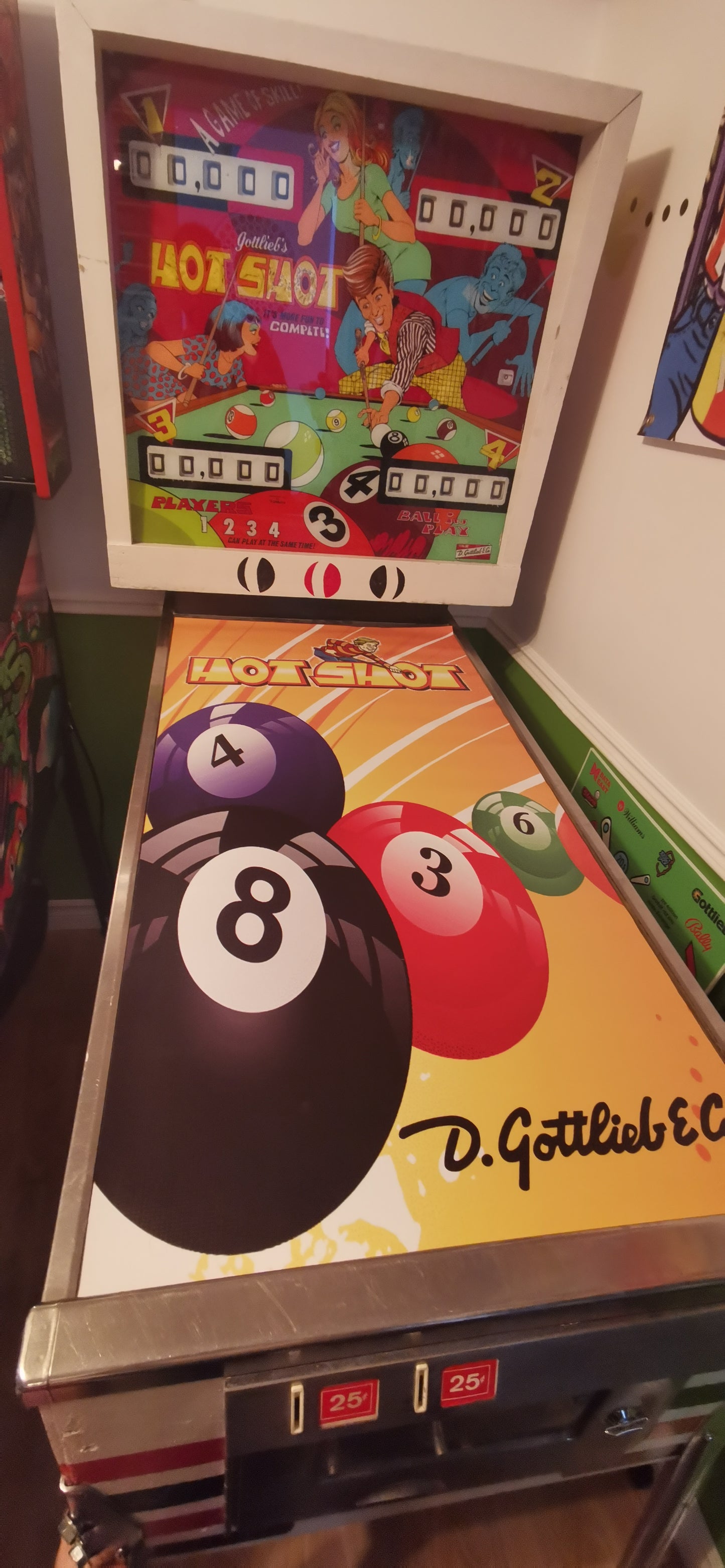 Pinball cover protection glass Hot shot Gottlieb