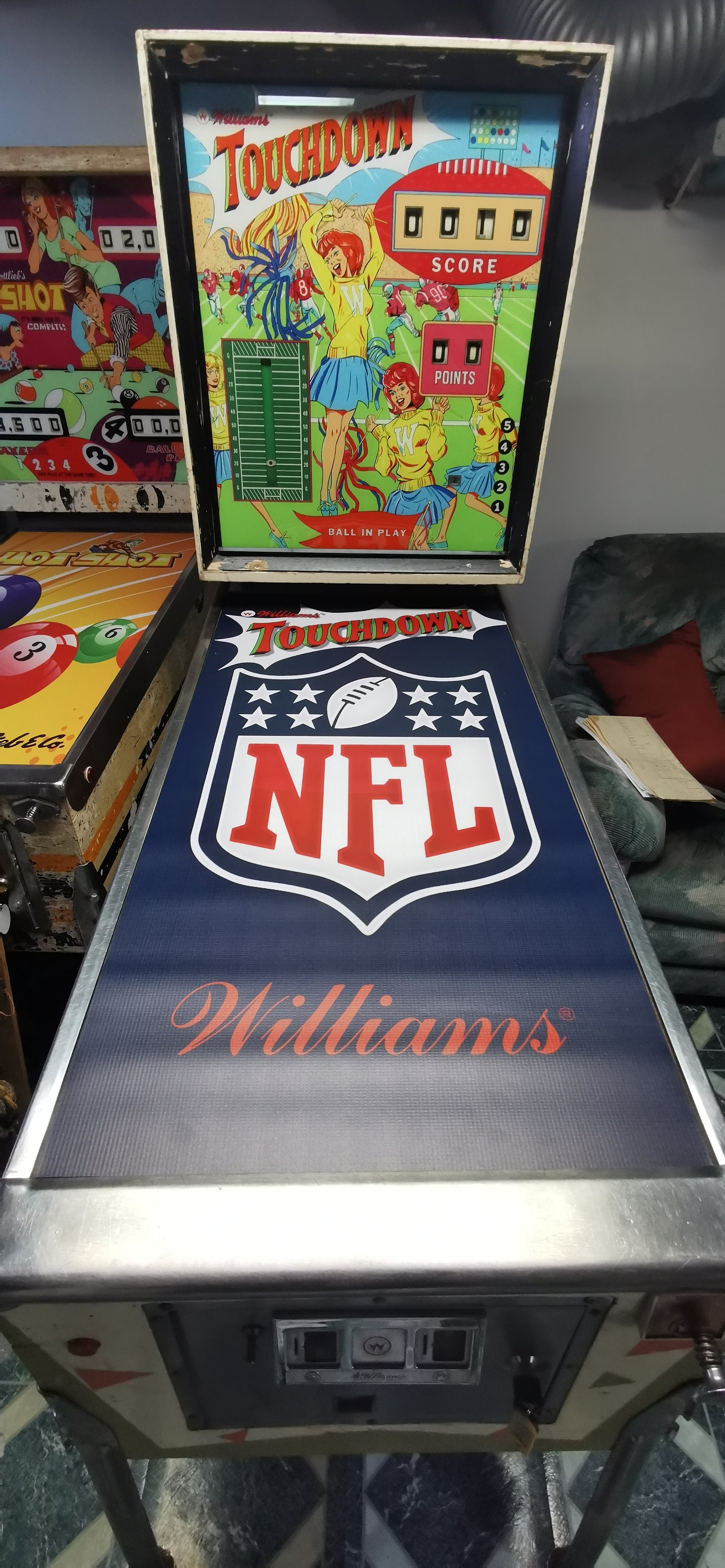 Pinball cover protection touchdown Williams