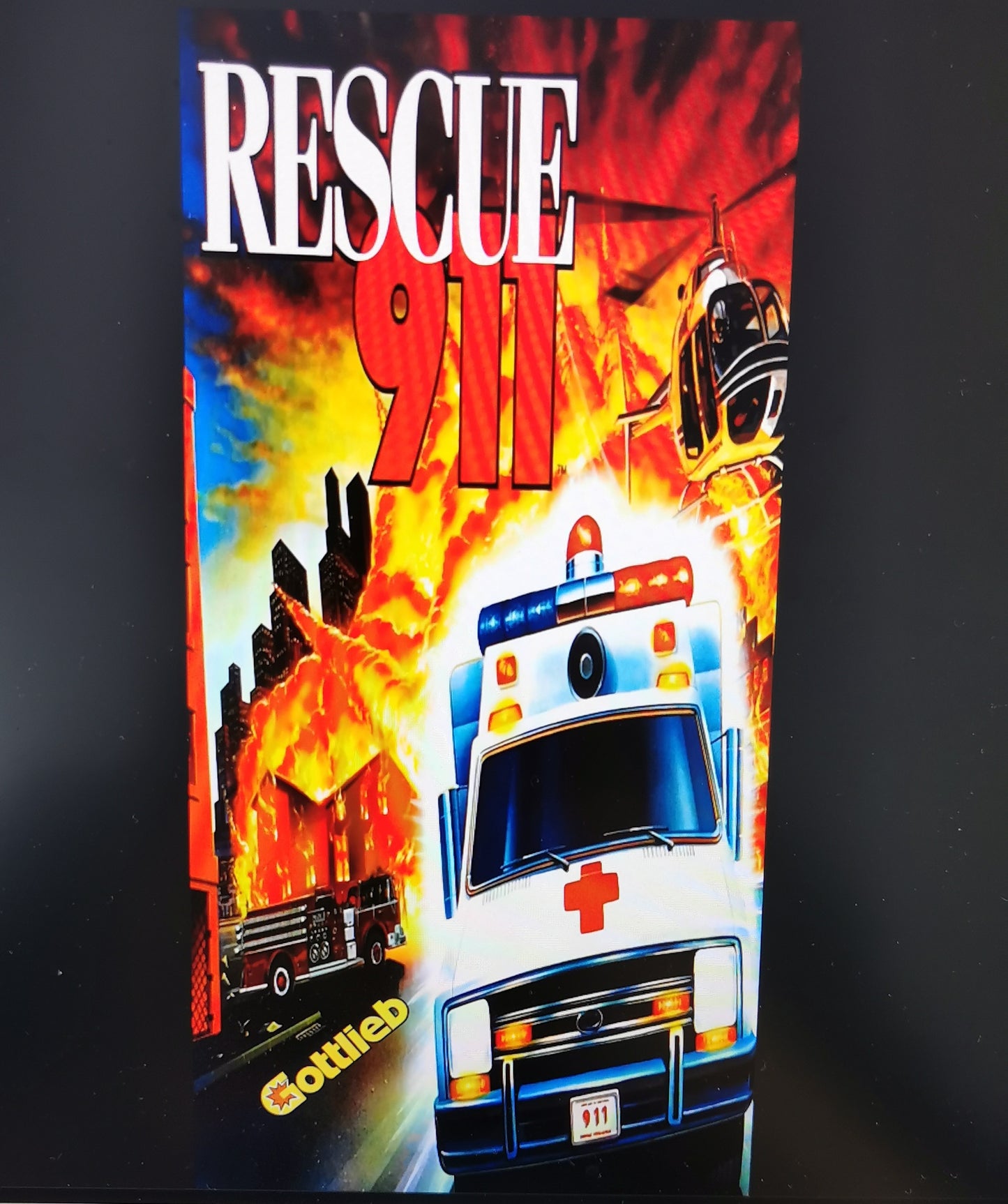 Pinball cover protection Rescue 911