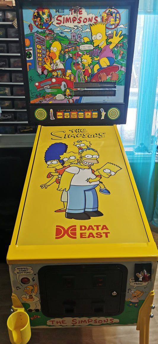 Pinball cover protection glass Simpsons data East