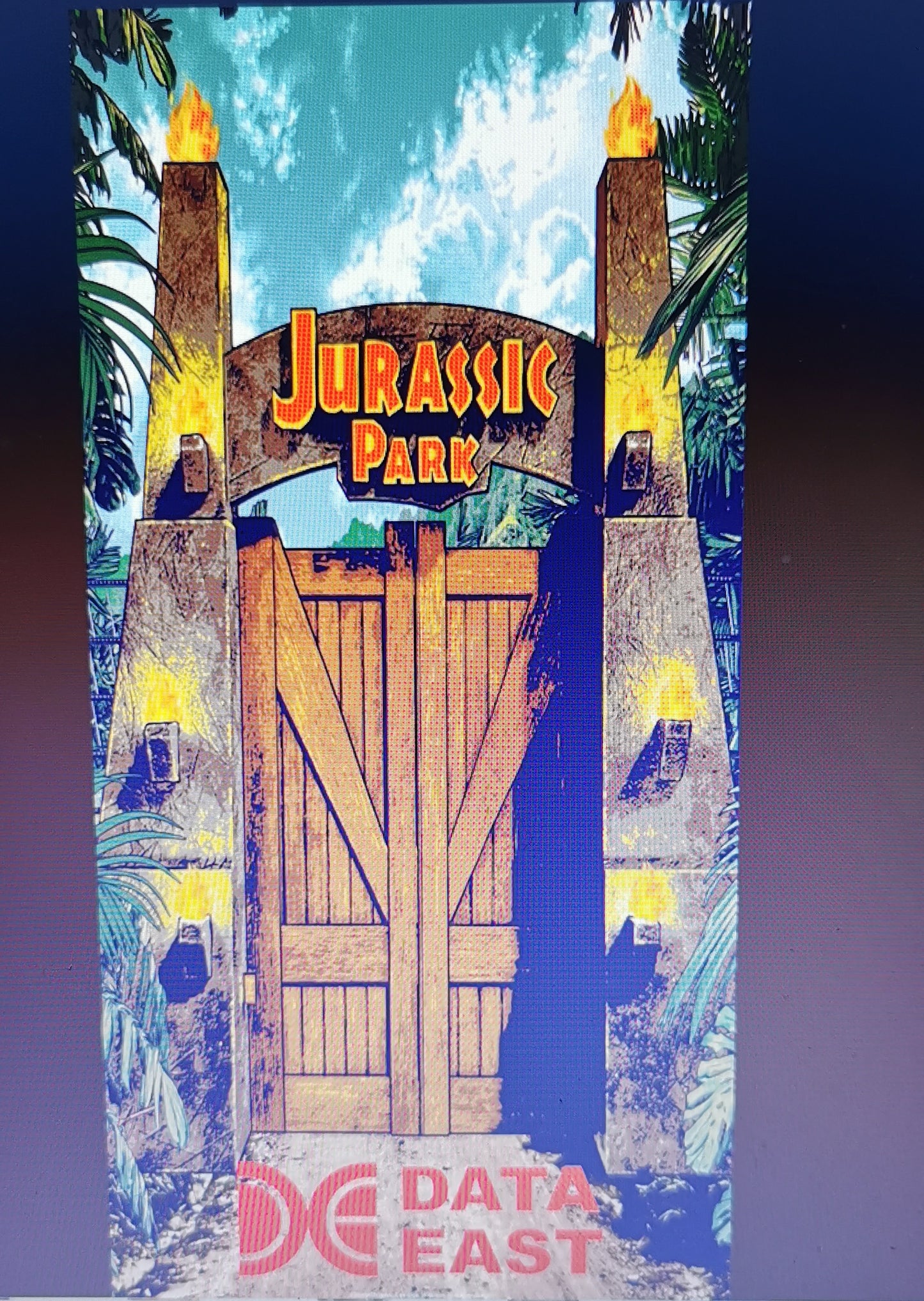 Pinball cover protection glass jurassic park data East