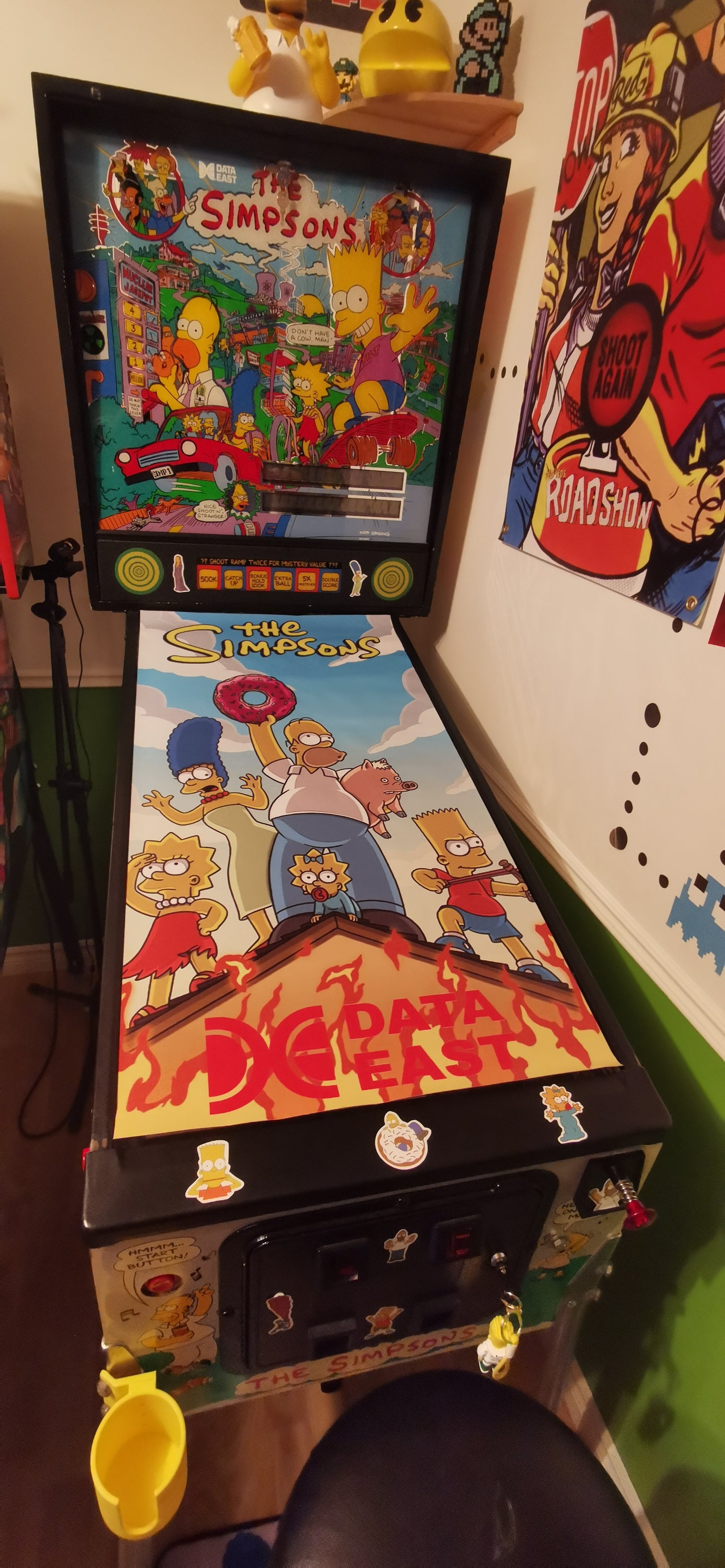 Pinball cover protection glass Simpsons data East