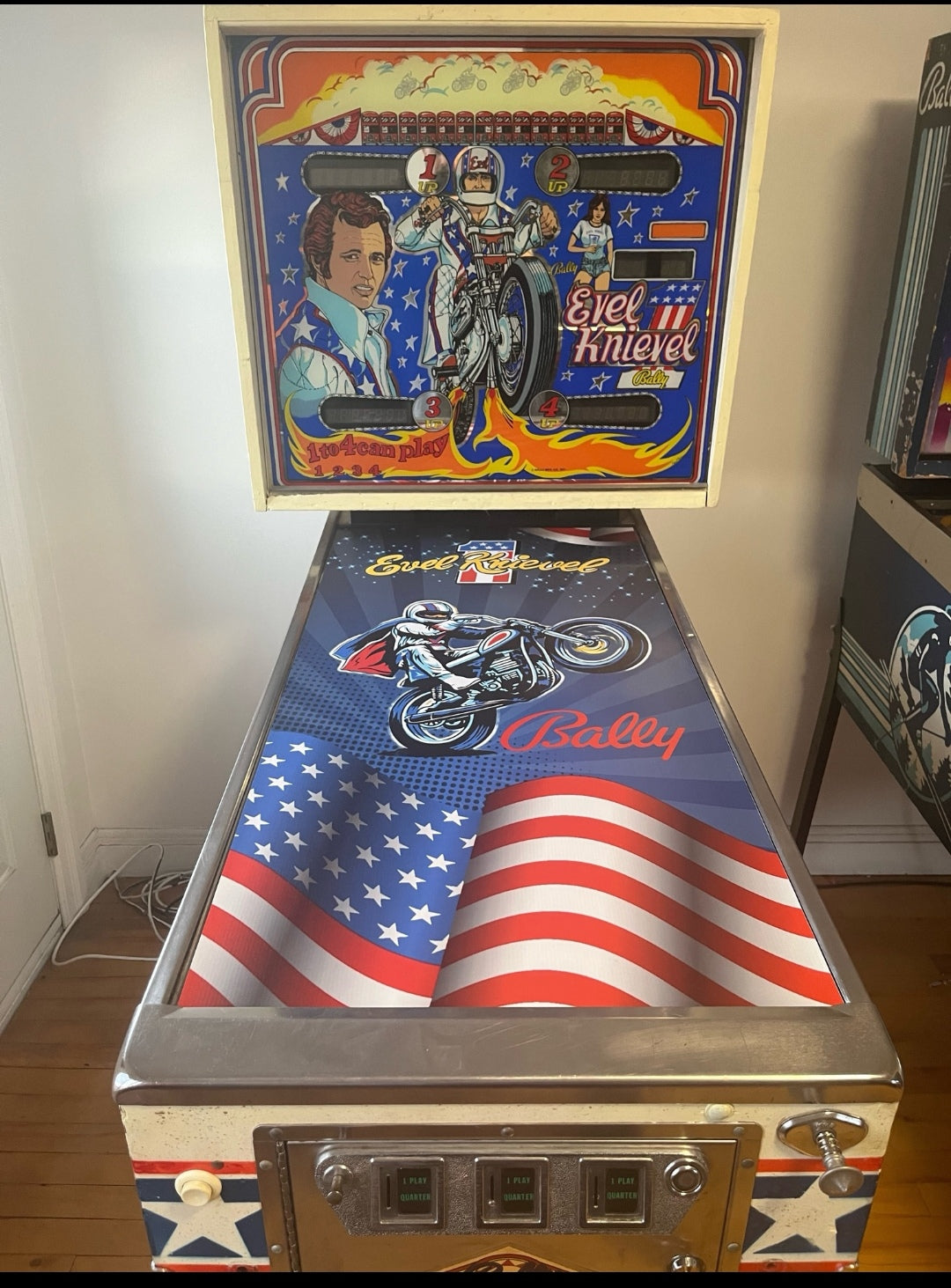 Pinball cover protection glass Evel Knievel