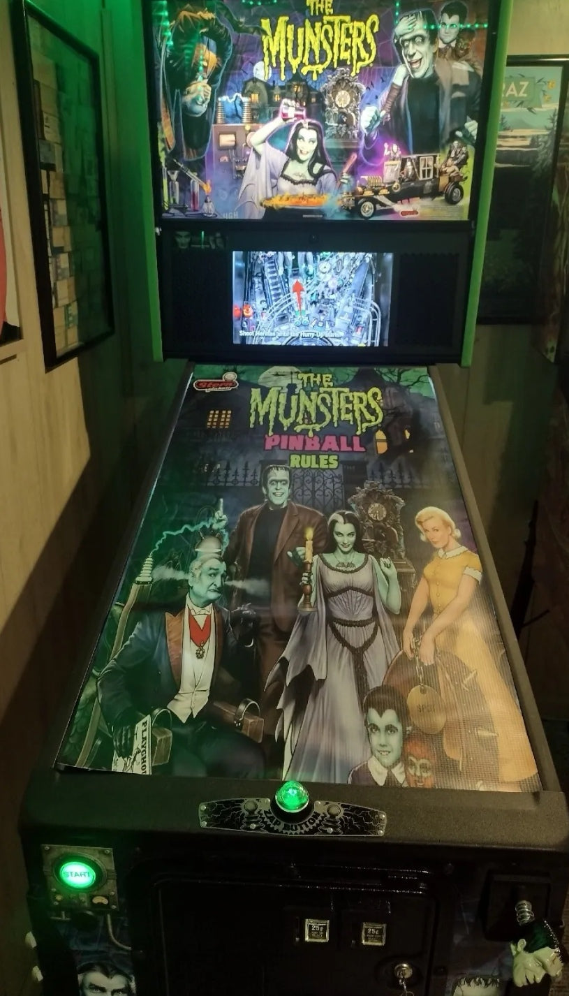 Pinball cover protection glass The Munsters