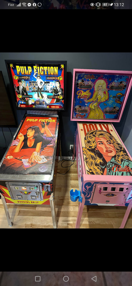 Pinball cover protection glass Pulp Fiction