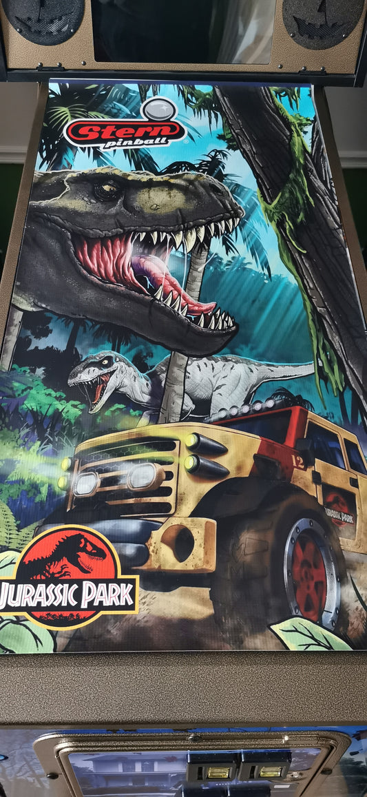 Pinball cover protection glass Jurassic Park Stern