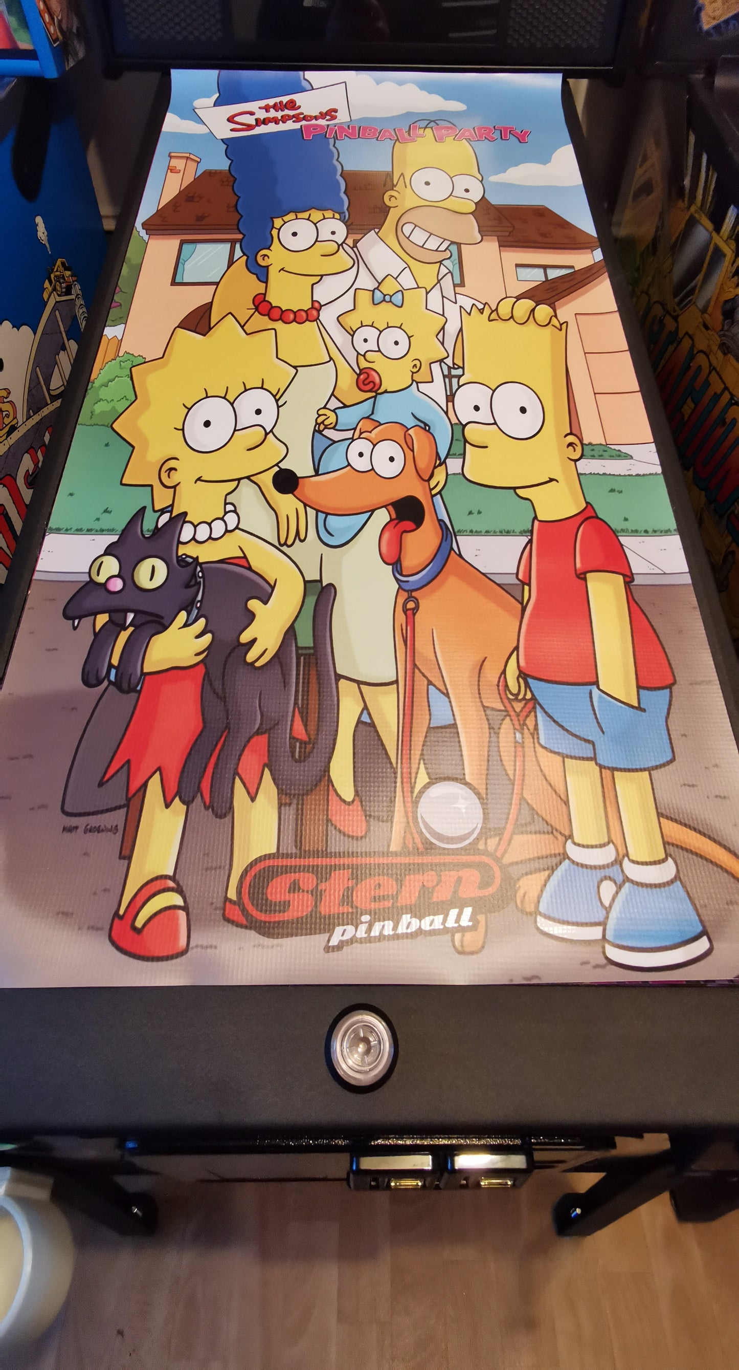 Pinball cover protection glass Simpsons Stern