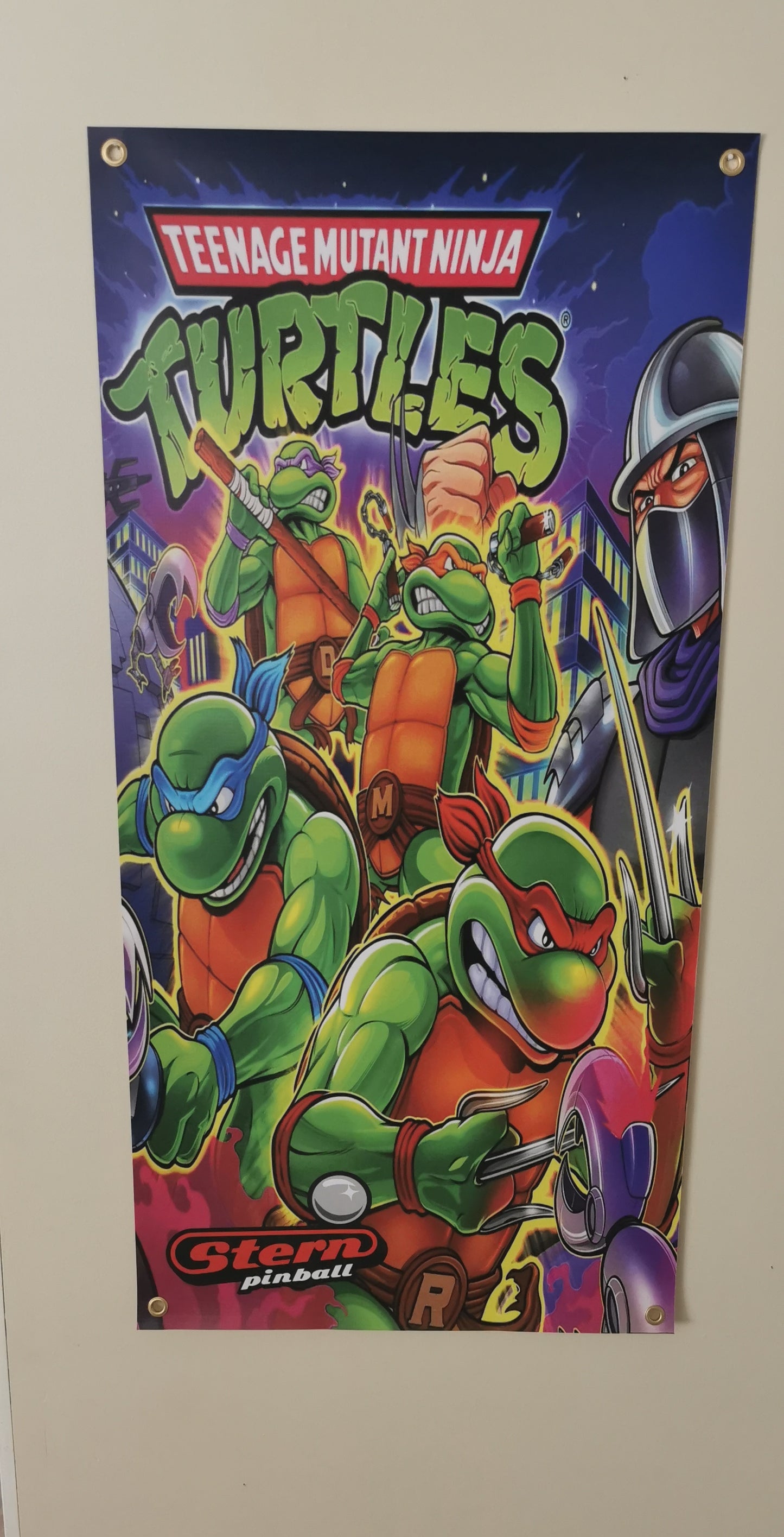 Pinball banner ninja turtle Stern 20x42