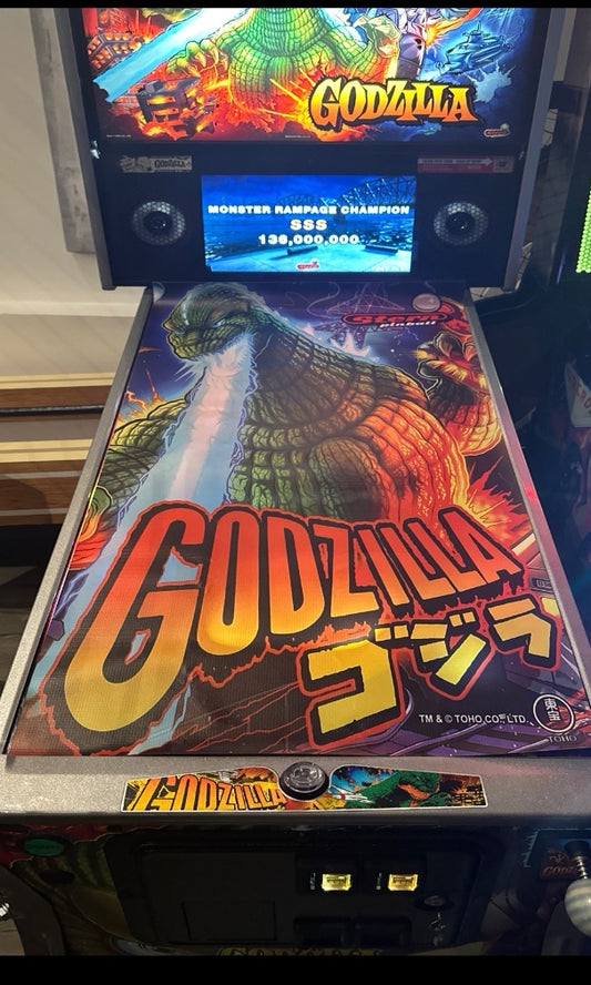 Pinball cover protection glass Godzilla Stern