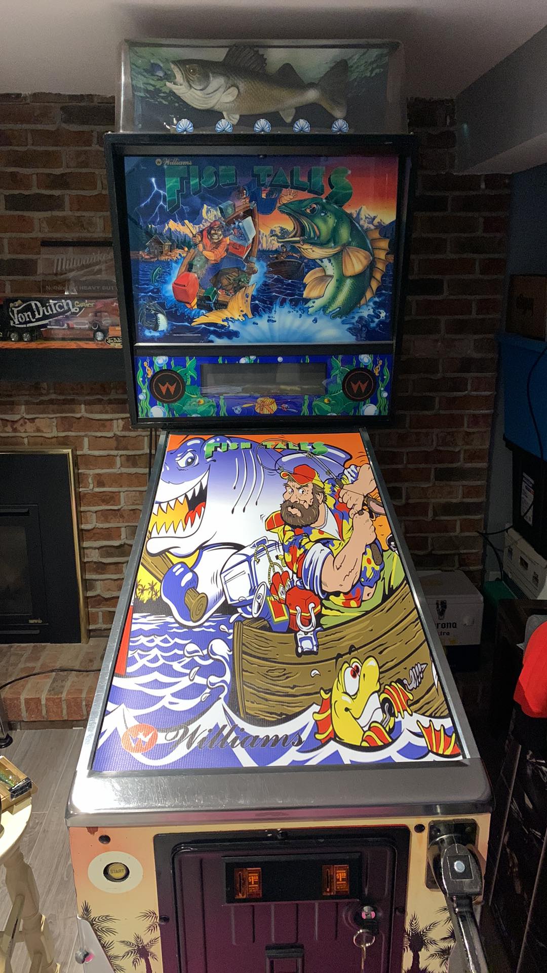Pinball cover protection glass Fish Tales Williams